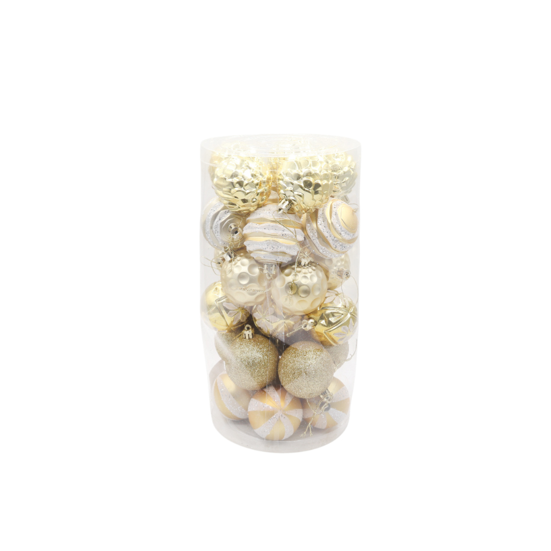 Set 30 buc. globuri decorative M23-106, auriu
