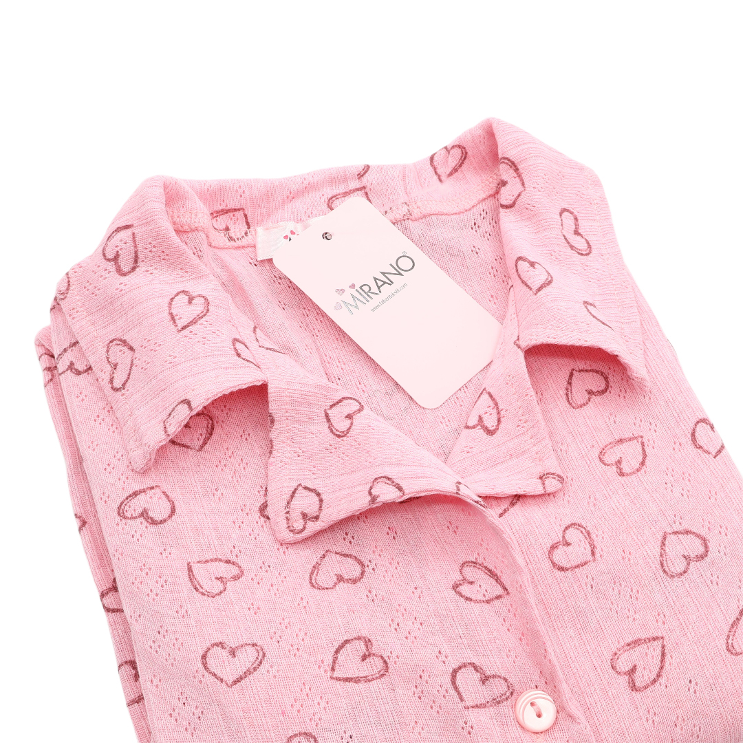 Pijama pentru dame Mirano, maiou cu șorți, 1811, roz inimioare, M-L-XL - thumbs image 2