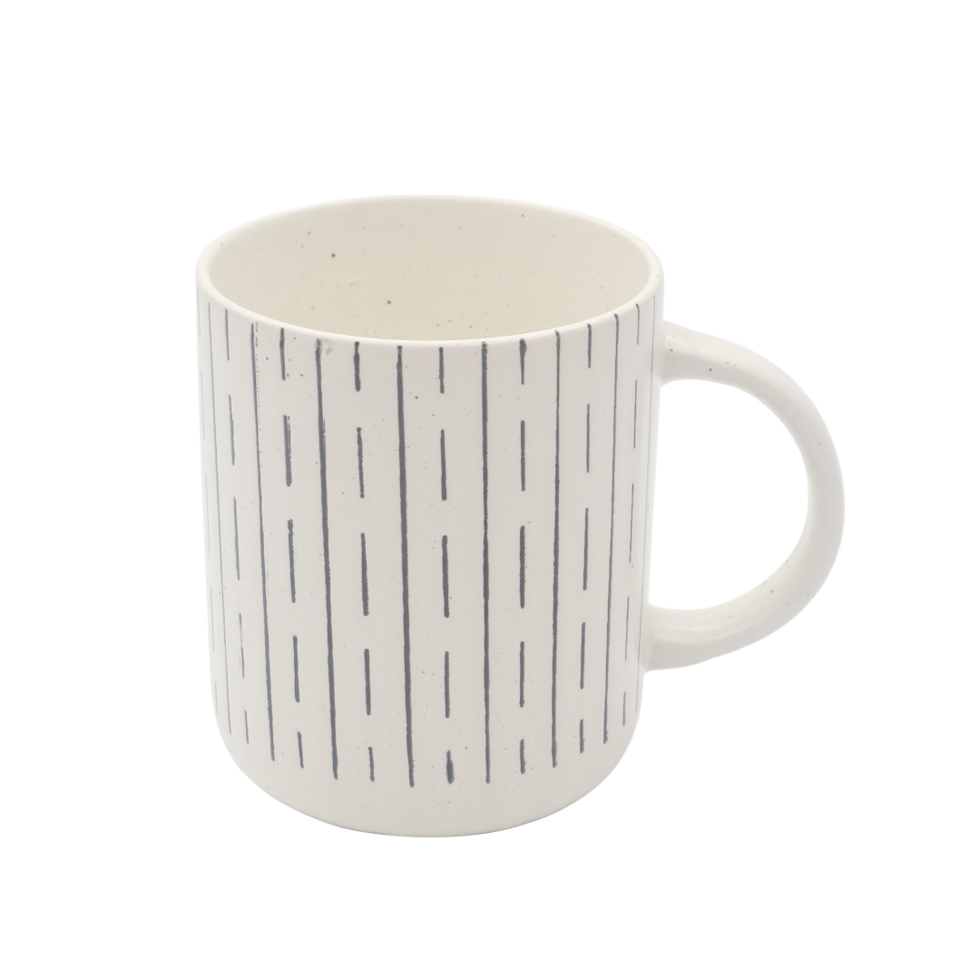Cană 7926-207, ceramică, bej, 550 ml, 10.9x9 cm - Dungă