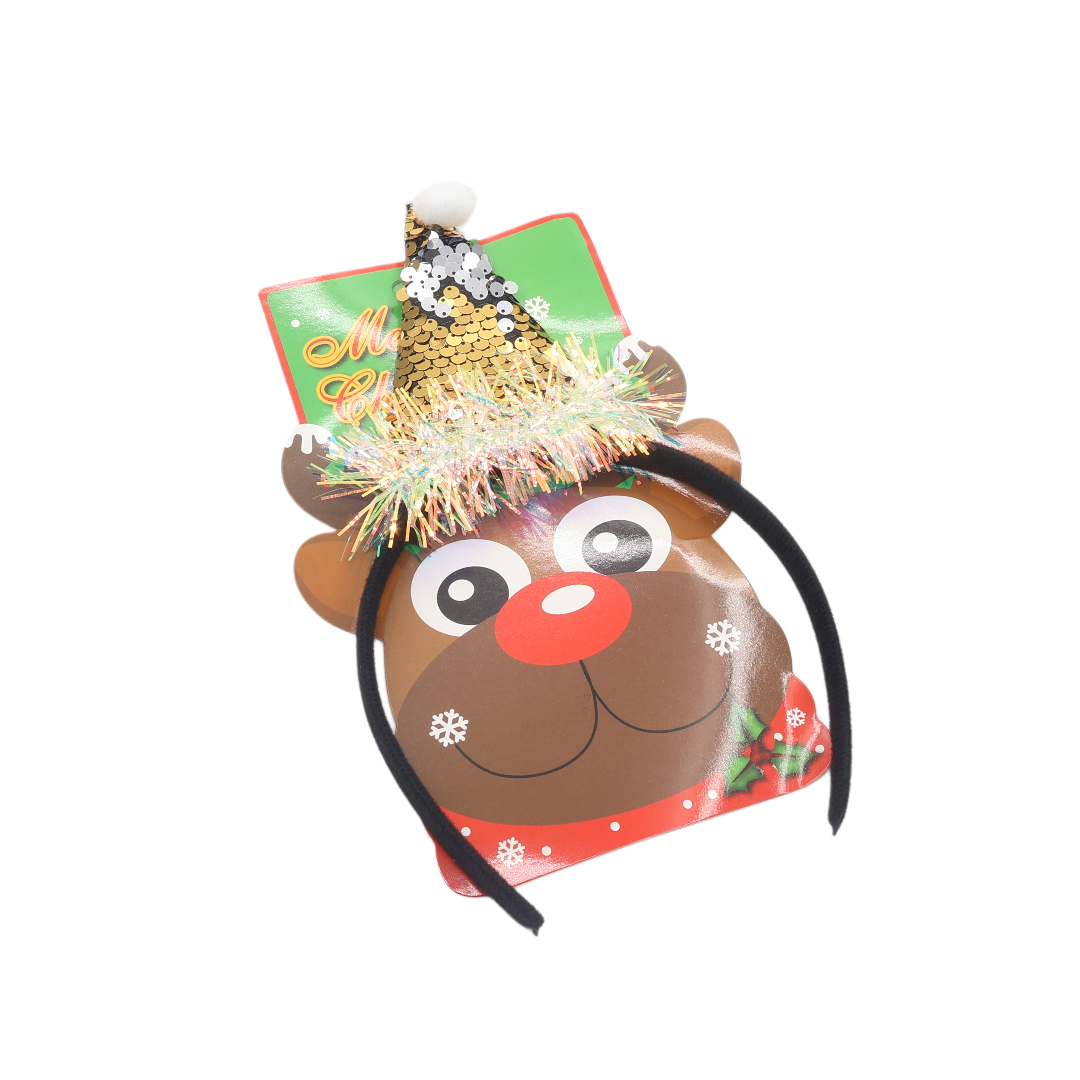 Cerc de Crăciun cu cornițe M21-190 - Auriu