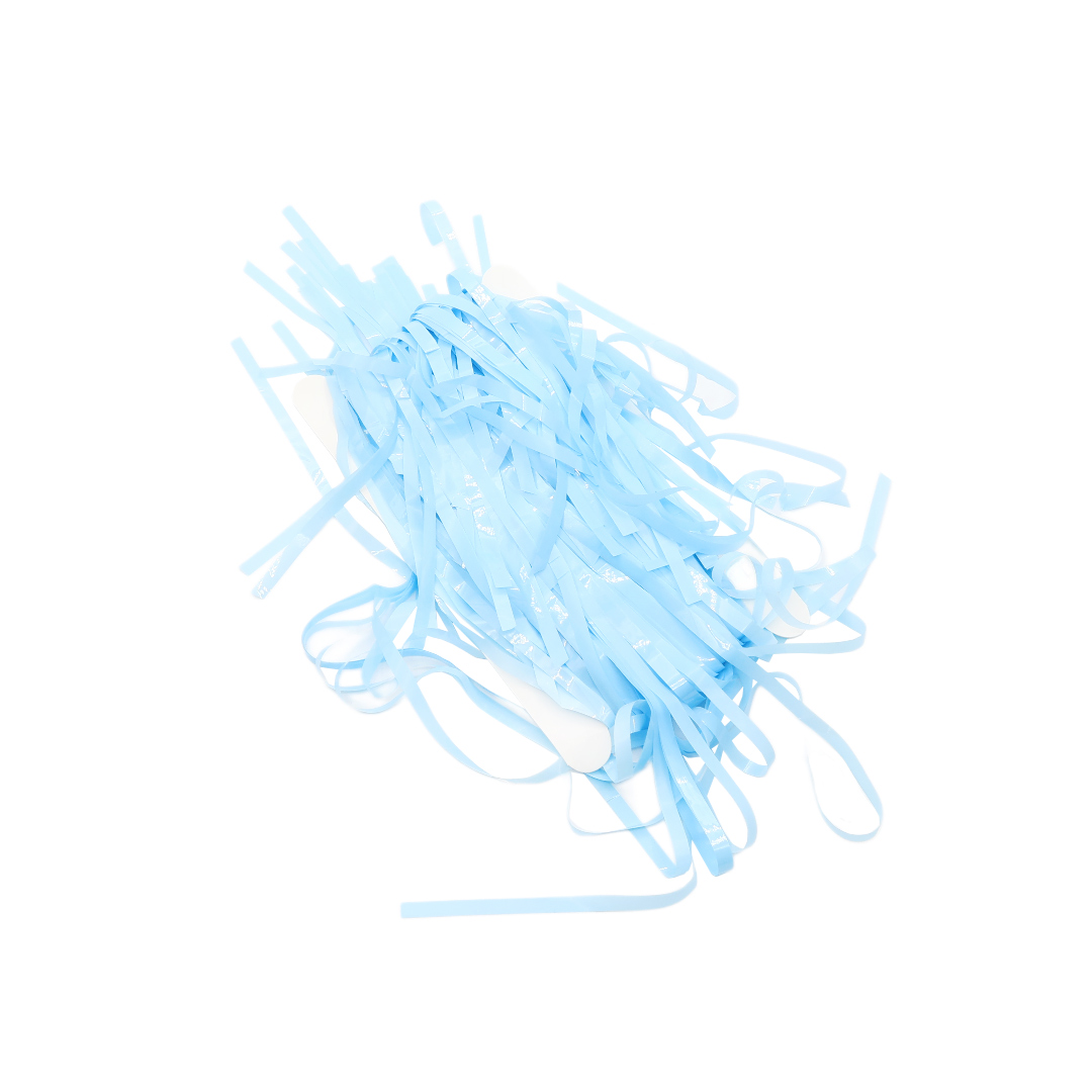 Perdea decorativă cu franjuri M21-223 - Albastru deschis