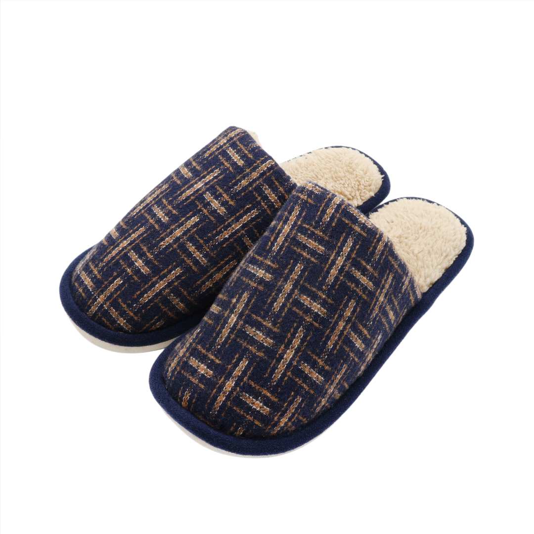 Papuci de cameră bărbați M26-437, textil, talpa cauciuc, multicolor, marimea 40-41 / 44-45 - thumbs image 1
