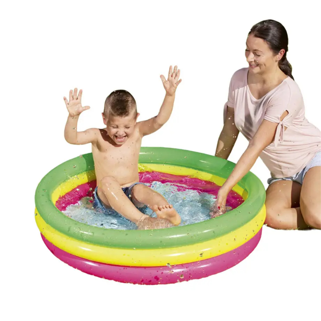 Piscină gonflabilă Bestway, M25-85, podea moale, multicolor - curcubeu, vinil rezistent,  62 L, 1.02 cm x 25 cm - thumbs image 2