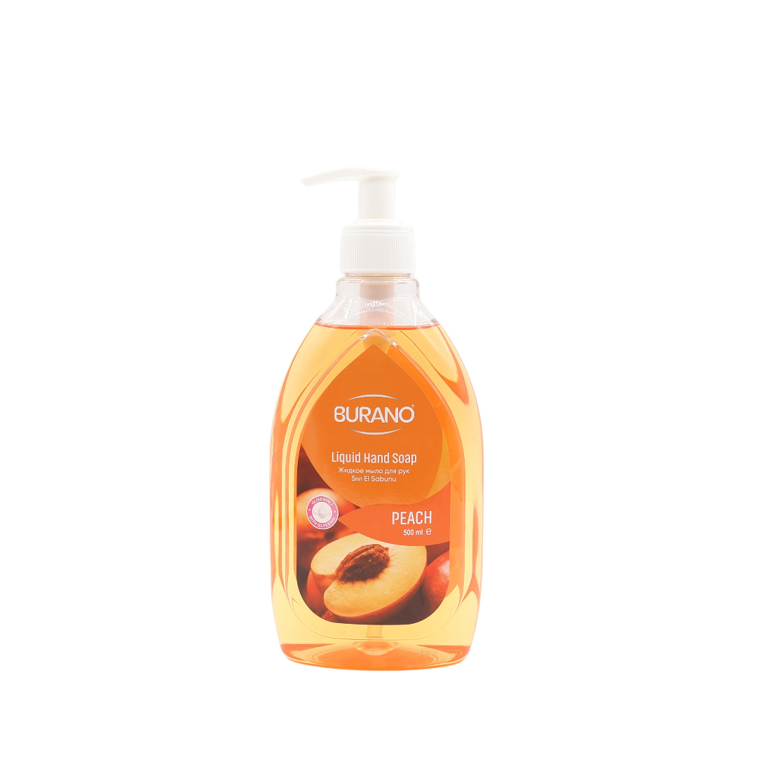 Săpun lichid BURANO "Peach", 500 ml, portocaliu