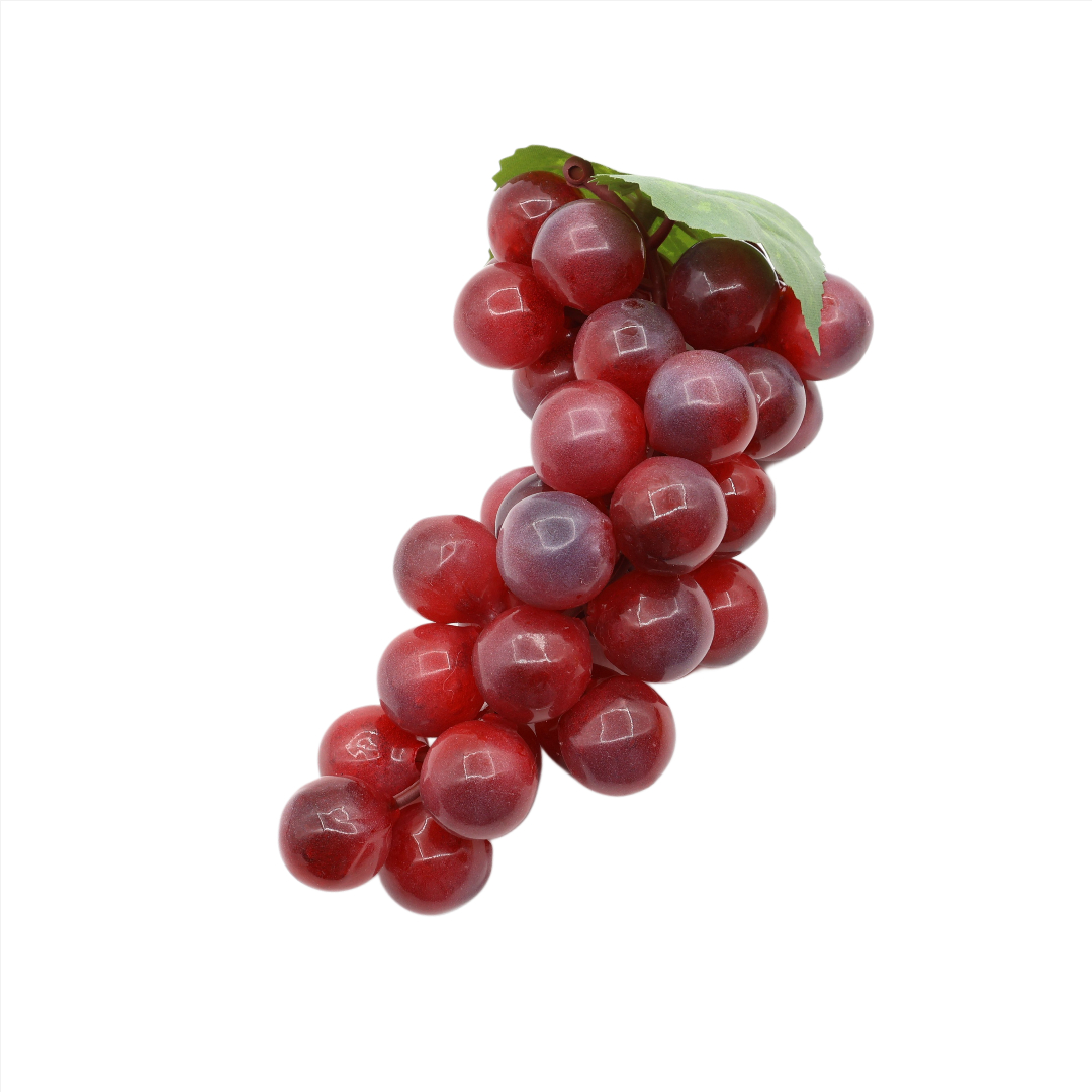 Fruct artifical "Strugure" M26-308, silicon și cauciuc, multicolor, 18 cm - Roşu