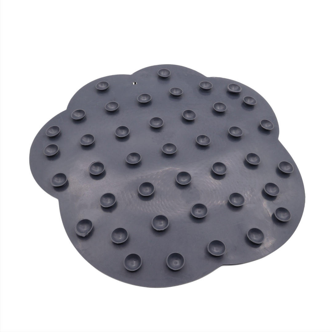 Covoraș pentru exfoliere GP-158, antiderapant, silicon, gri, ursuleț, 30 cm x 32 cm - thumbs image 2