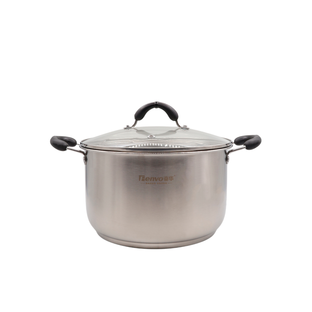 Cratiță Fenvo M13-314, oțel inoxibil, 28 cm, 10 L, cu capac, mânere termoizolate