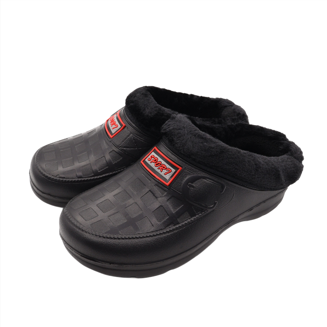 Galoși pentru bărbați M25-161, profil jos, cu blană, PVC, nergu, mărimea 40 -  45