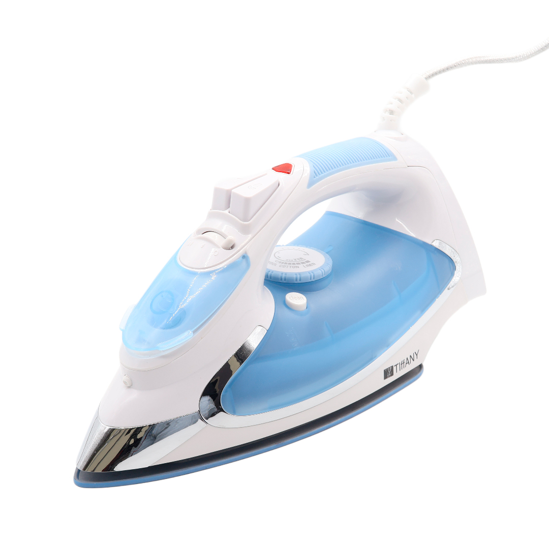 Fier de călcat Tiffany TF-2308, albastru deschis, plastic, acoperire antiaderentă, 2000 W, 228 ml