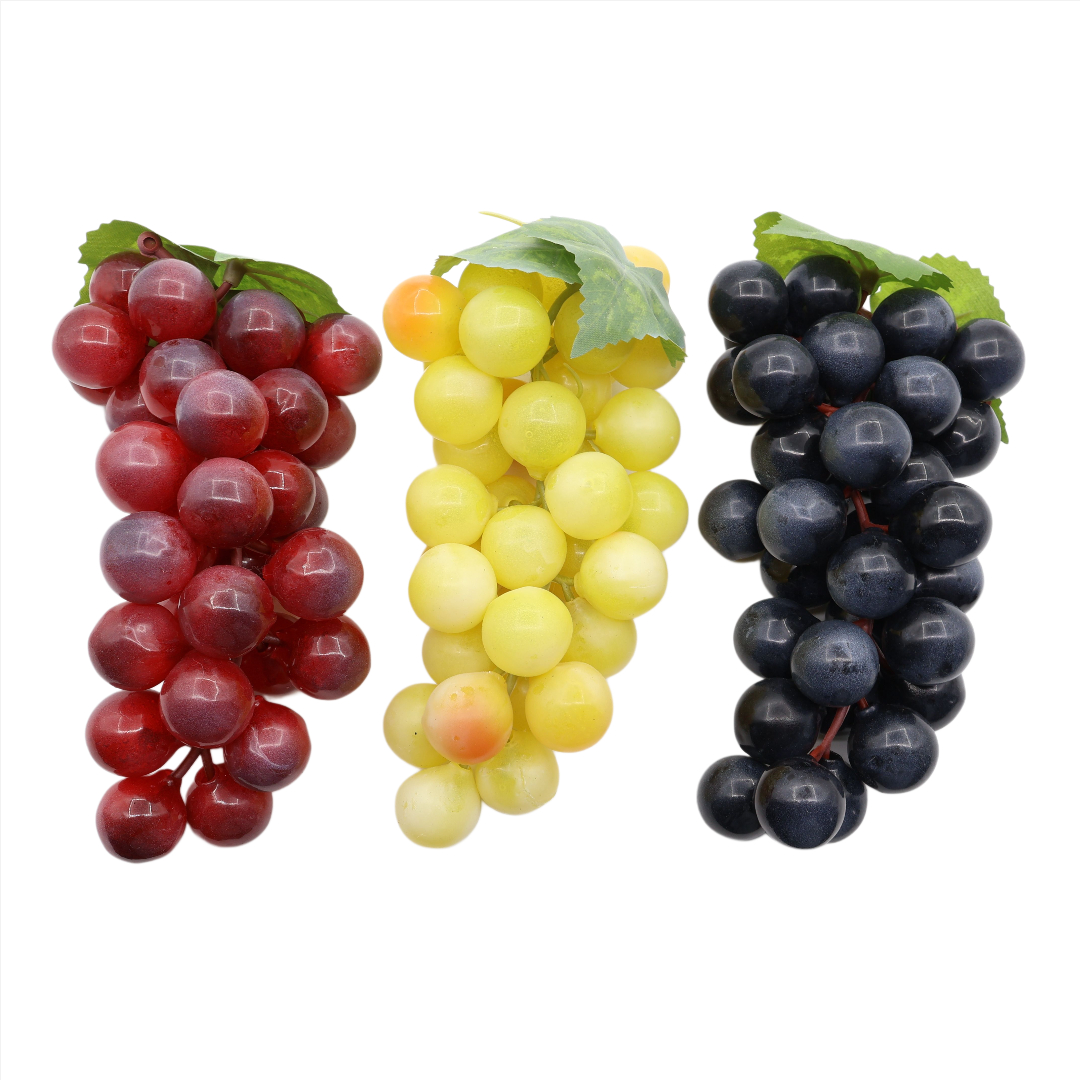 Fruct artifical "Strugure" M26-308, silicon și cauciuc, multicolor, 18 cm