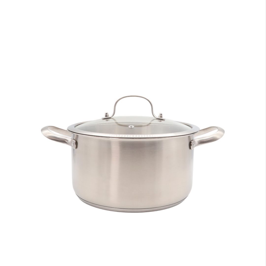 Cratiță cu capac M13-319, oțel inoxibil, 5 L, 24 cm
