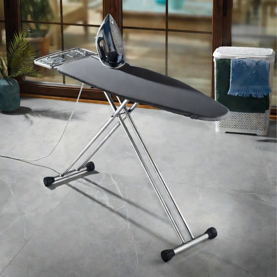 Masa de calcat RIO M-195, metal, gri, 33 x 110 cm, înalțime regulabilă 82 cm - thumbs image 2