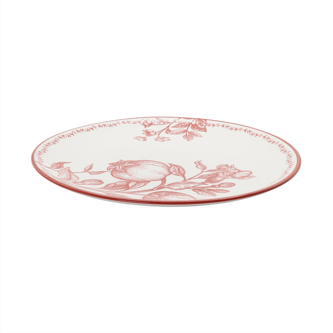 Farfurie Gupan M26-147 , ceramică, imprimeu rodie, 26.5 cm