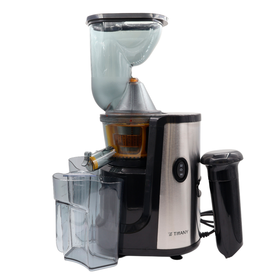Storcător de suc Tiffany TF-9009, gri, plastic și oțel inoxibil, două recipiente de acumulare, 1 L, 1600 W