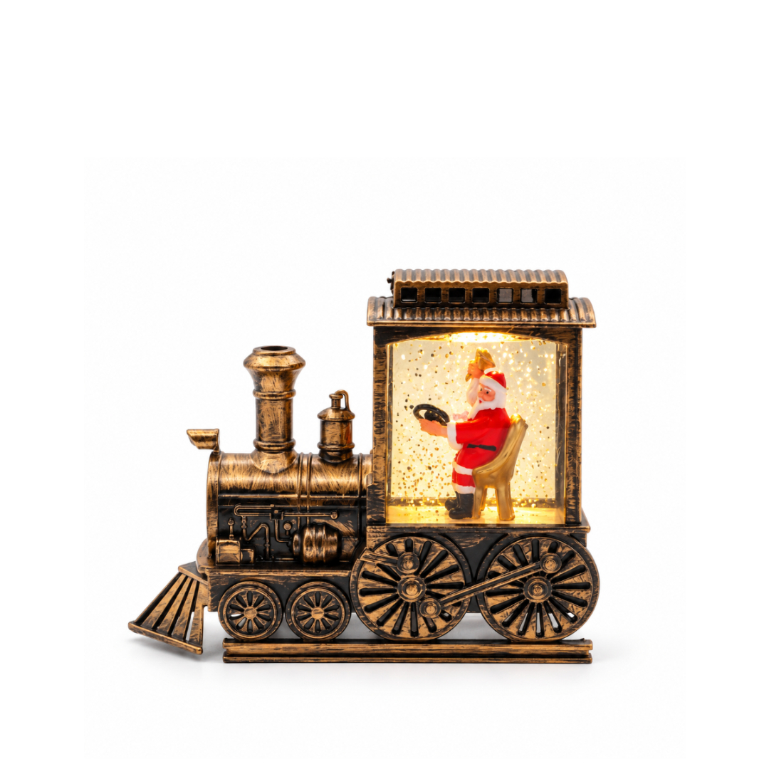Decorațiune muzicală "Locomotiv" M26-61, LED, ninsoare, plastic, 13.5 x 5 x 11 cm
