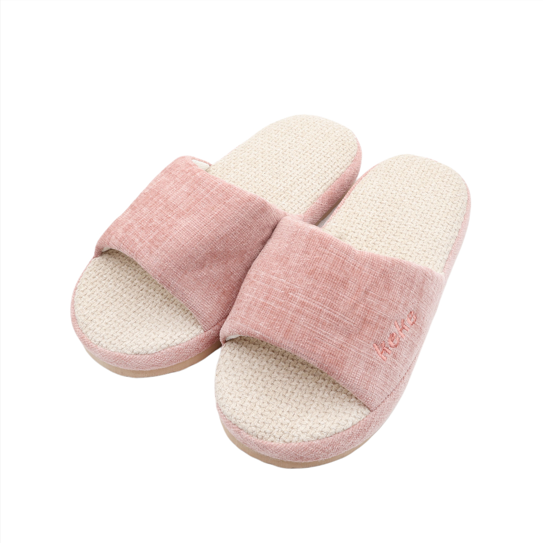 Papuci de cameră dame și bărbați M26-441, textil, talpa EVA, multicolor, marimea 36-37 / 44-45 - Roz