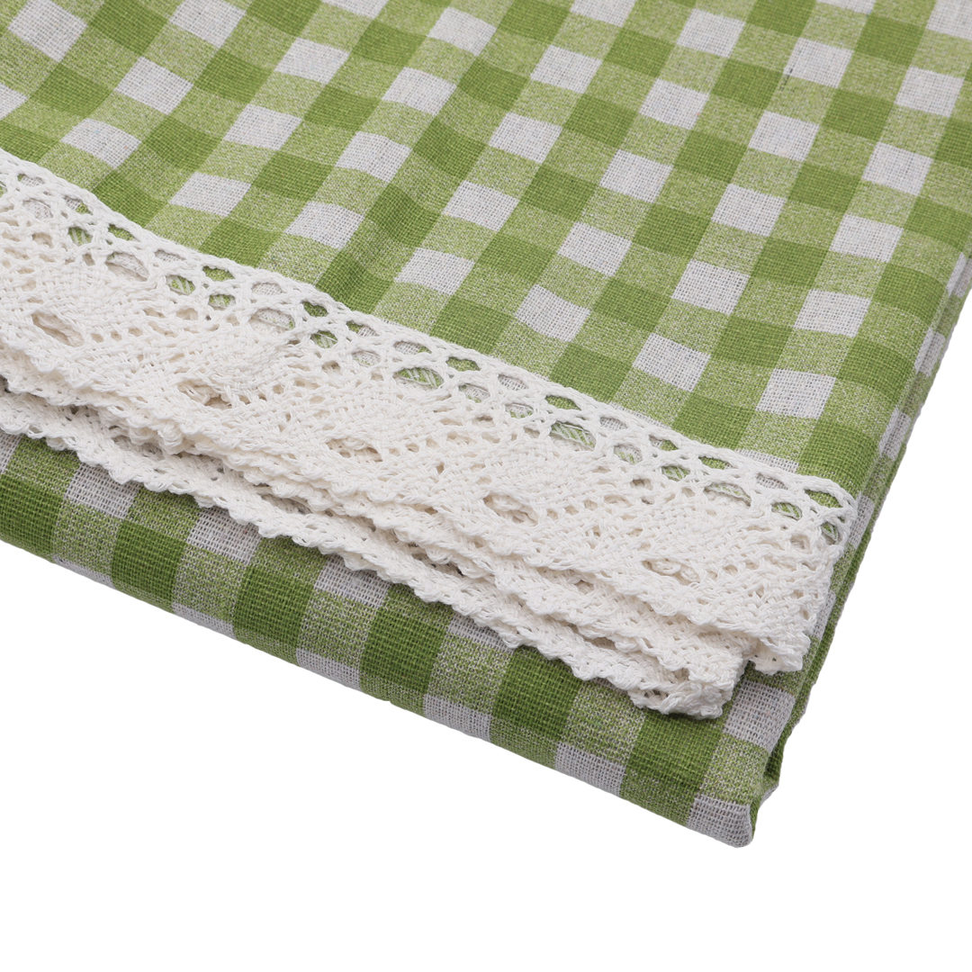 Față de masă în carouri M24-161, poliester, multicolor 150cm*180cm - Verde