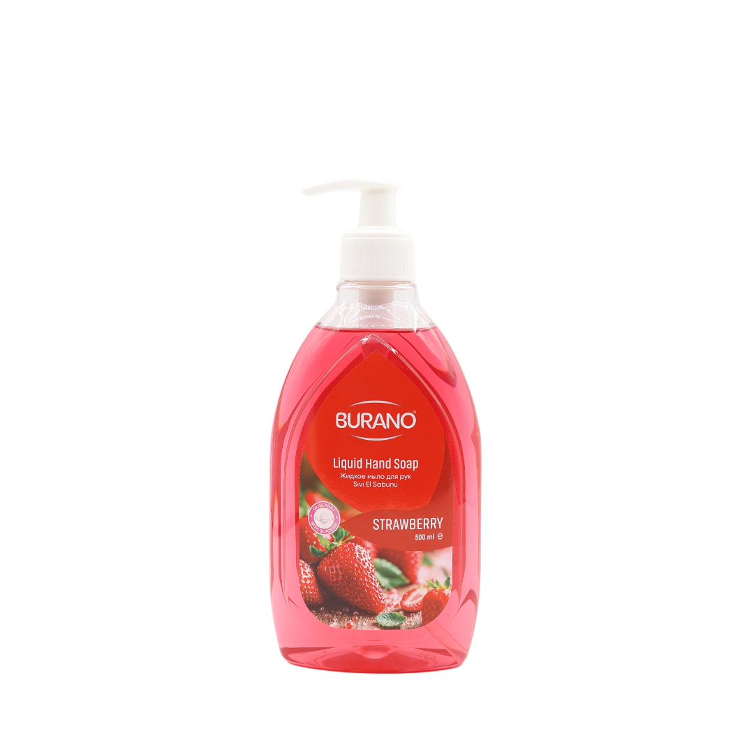 Săpun lichid BURANO "Strawberry", 500 ml, roz
