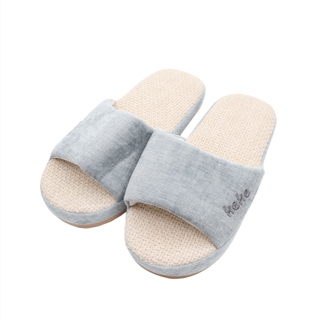 Papuci de cameră dame și bărbați M26-441, textil, talpa EVA, multicolor, marimea 36-37 / 44-45 - Albastru