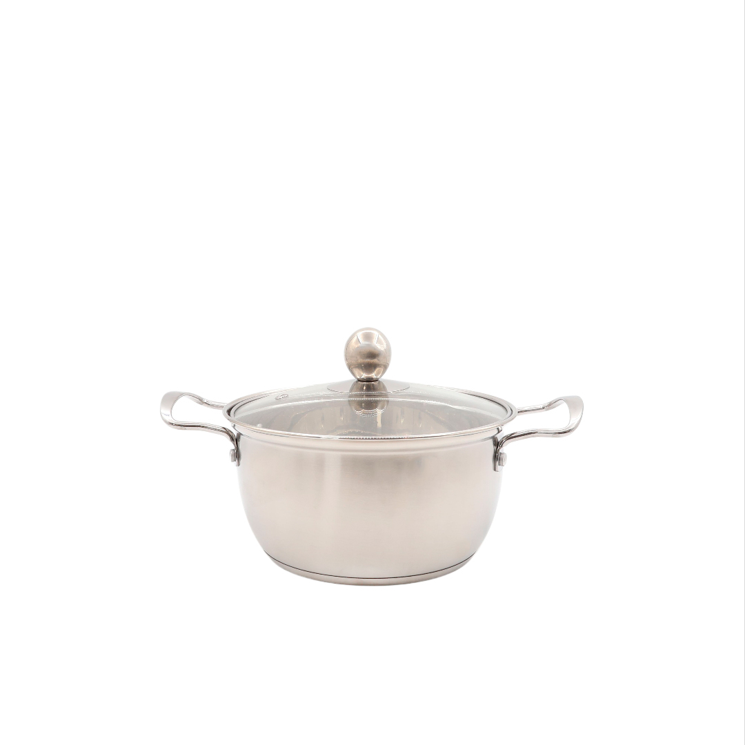 Cratiță cu capac M13-324, oțel inoxibil, 2.4 L, 18 cm