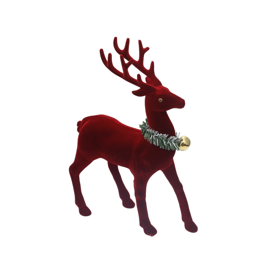 Cerb decorativ M23-13, catifea, bordo