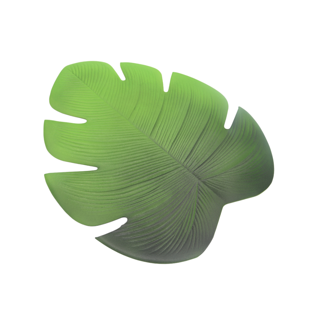 Suport sub farfurie "Monstera" M11-181, plastic, verde închis, 46.5x37.2 cm