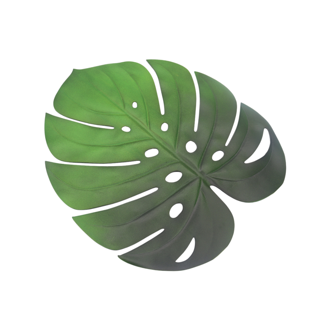 Suport sub farfurie "Monstera" M11-182, plastic, verde închis, 45x38.5 cm