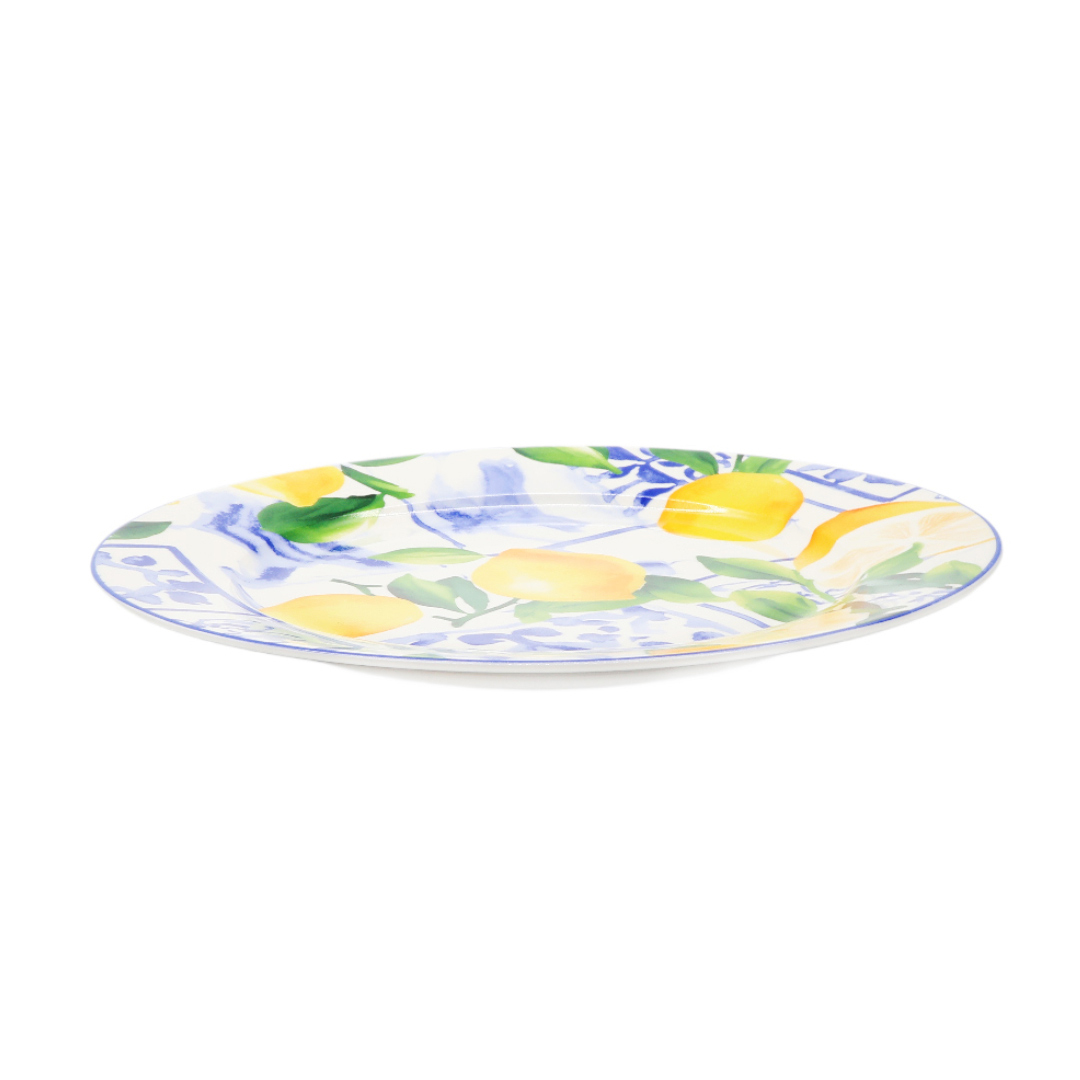 Farfurie BYFOMA M21-32, ceramică, imprimeu lămâie, 1.6x27 cm