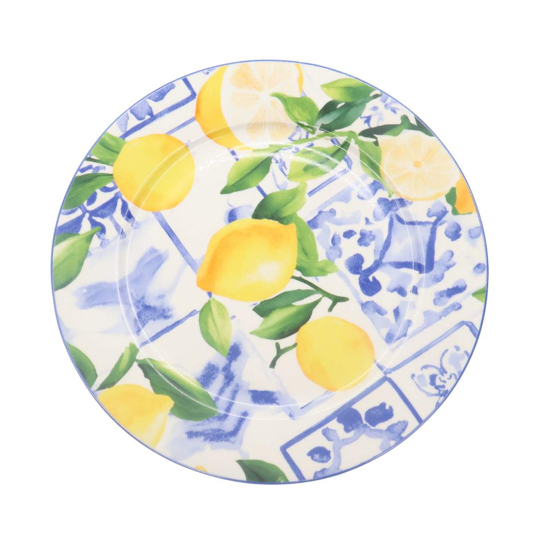 Farfurie BYFOMA M21-32, ceramică, imprimeu lămâie, 1.6x27 cm - thumbs image 2