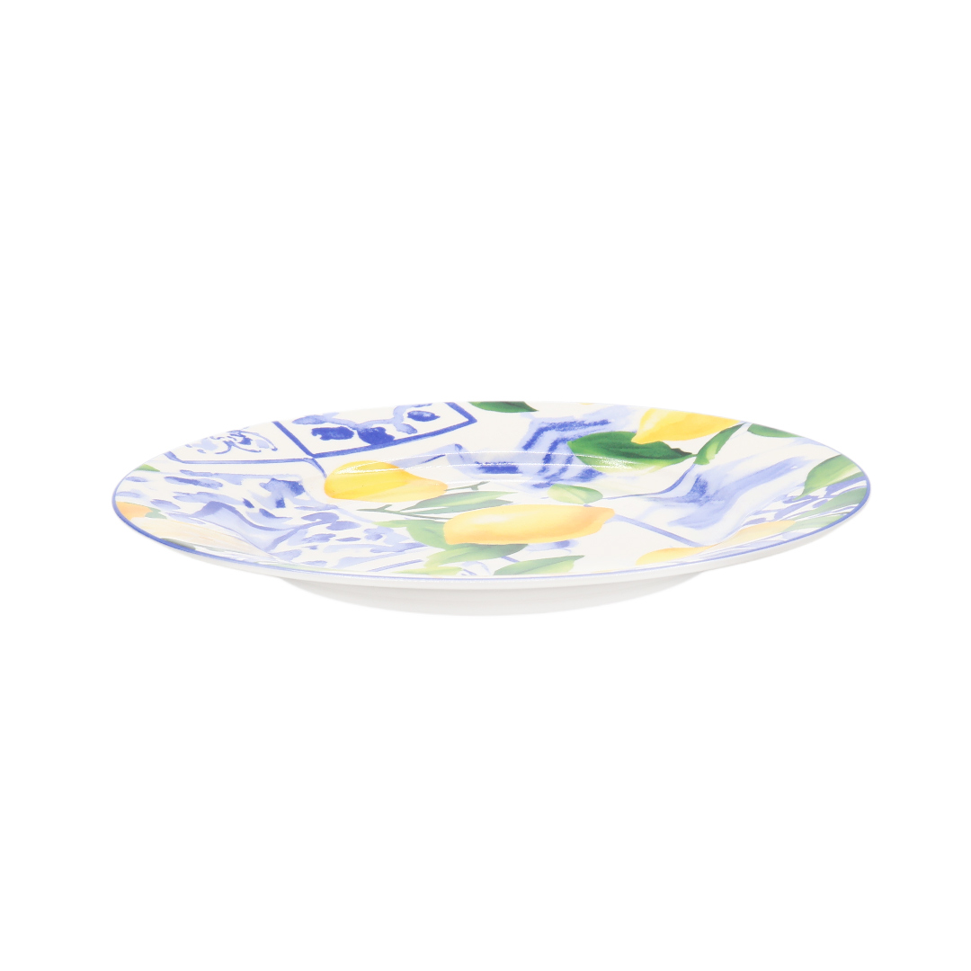 Farfurie BYFOMA M21-33, ceramică, imprimeu lămâie, 1.7x20.5 cm