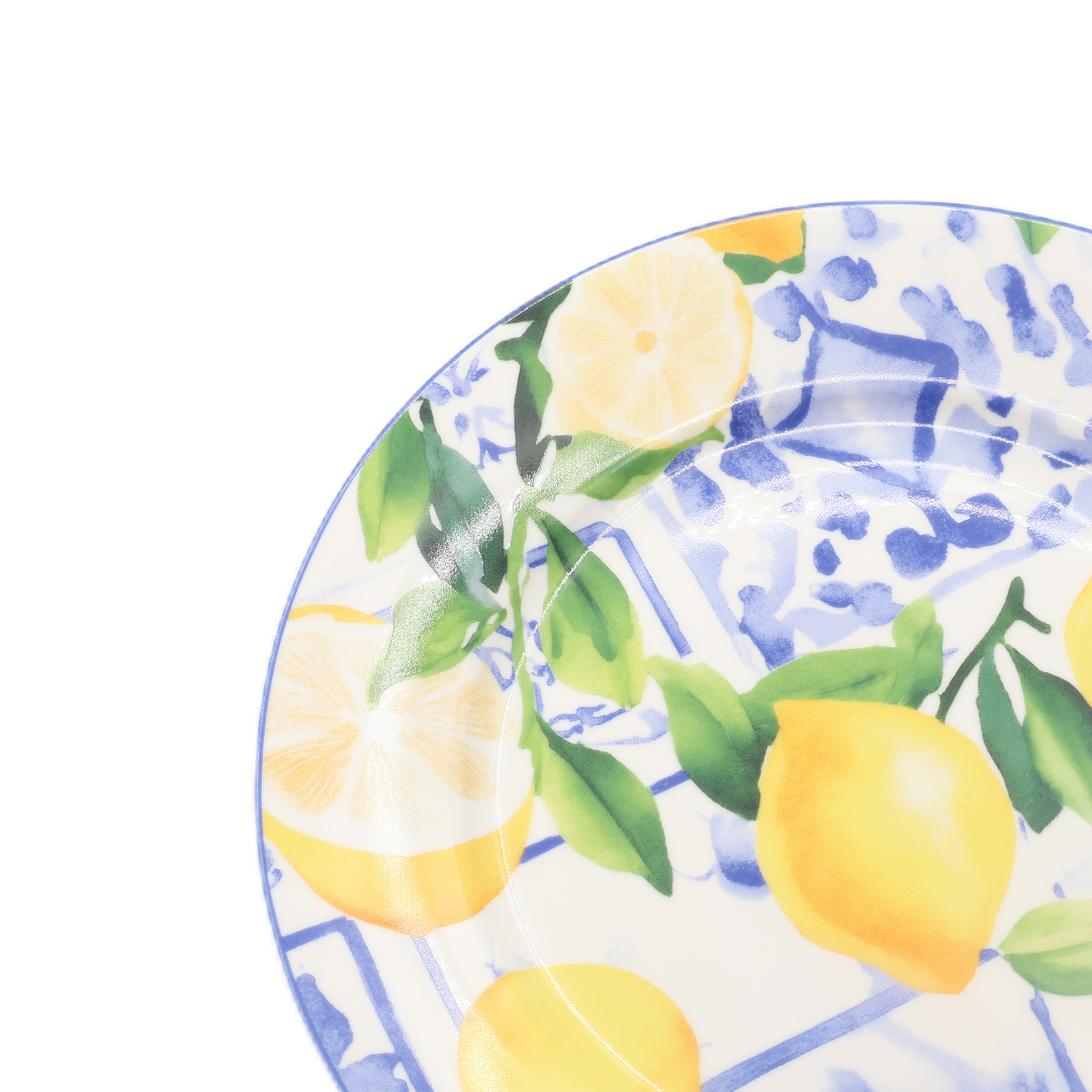 Тарелка BYFOMA M21-33, керамика, лимонный принт, 1.7x20.5 см - thumbs image 3