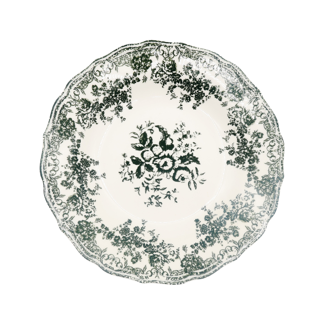 Винтажная тарелка BYFOMA M21-5, керамика, цветочный принт, 4.1x21.5 см - thumbs image 2