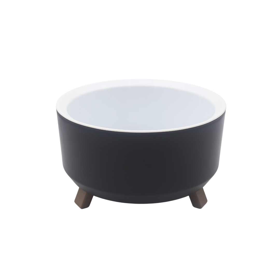 Ghiveci pentru flori Alya Plastik ALY-642, plastic, multicolor, 1.3 l, 10.7x18 cm - Negru