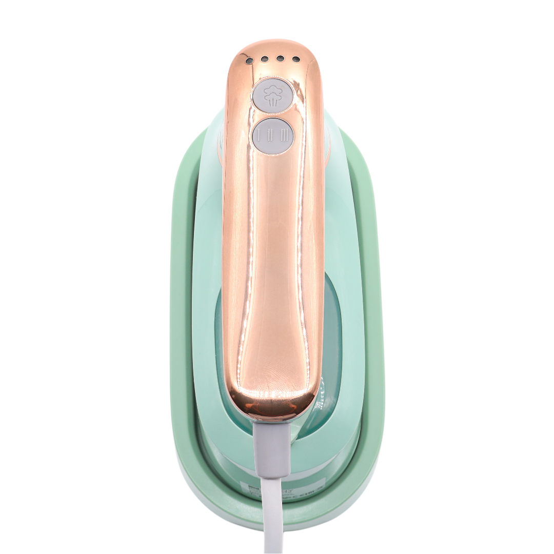 Aparat de călcat cu aburi Tiffany TF-2102B, turcoaz deschis, plastic, cu suport, 140 ml, 2000 W, 17 x 7 x 13 cm - thumbs image 4