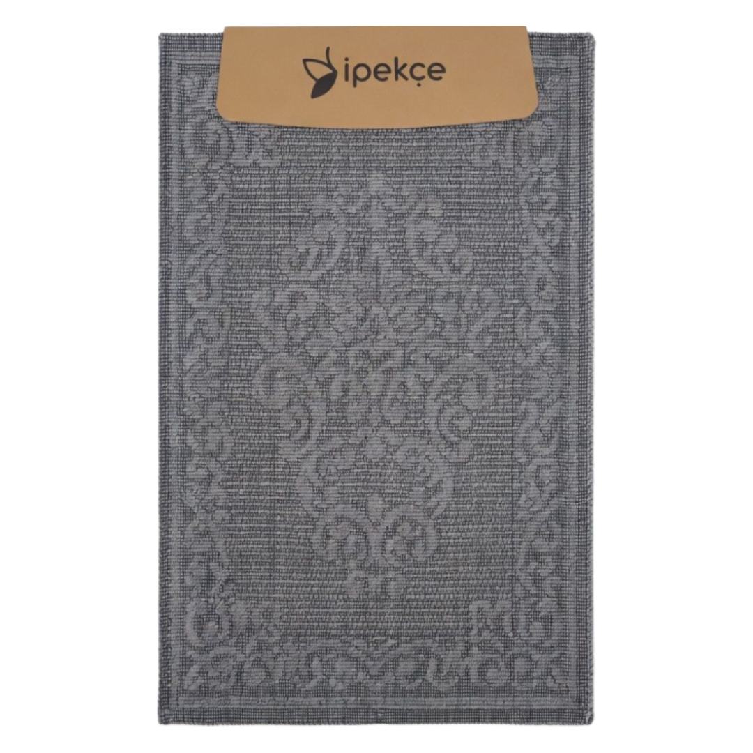 Covor baie IPEKCE, Monastro, 2 piese, 50 × 60 cm / 60 × 100cm - Vintage Gri