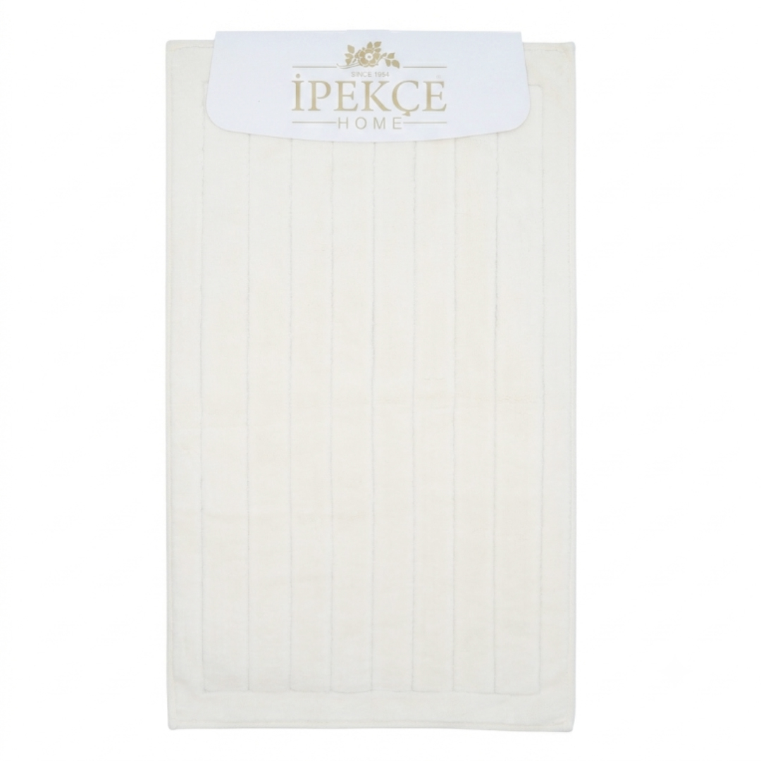 Covor baie IPEKCE,Zeren , 2 piese, 50 × 60 cm / 60 × 100cm - Crem