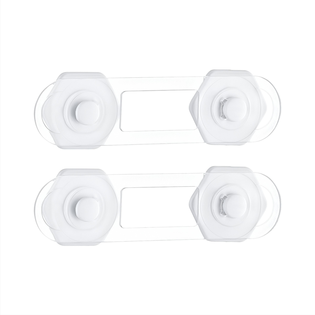 Stop pentru dulapuri și sertare DollyMaxel Y-804, plastic, transparent, flexibil, set 2 buc, 11.5 cm x 3 cm