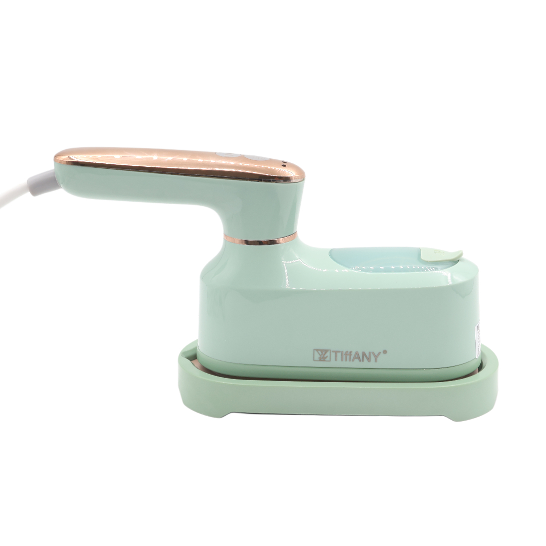 Aparat de călcat cu aburi Tiffany TF-2102B, turcoaz deschis, plastic, cu suport, 140 ml, 2000 W, 17 x 7 x 13 cm - thumbs image 2