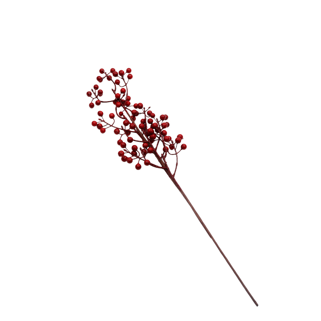 Crenguță decorativă M21-262, bordo, 60 cm