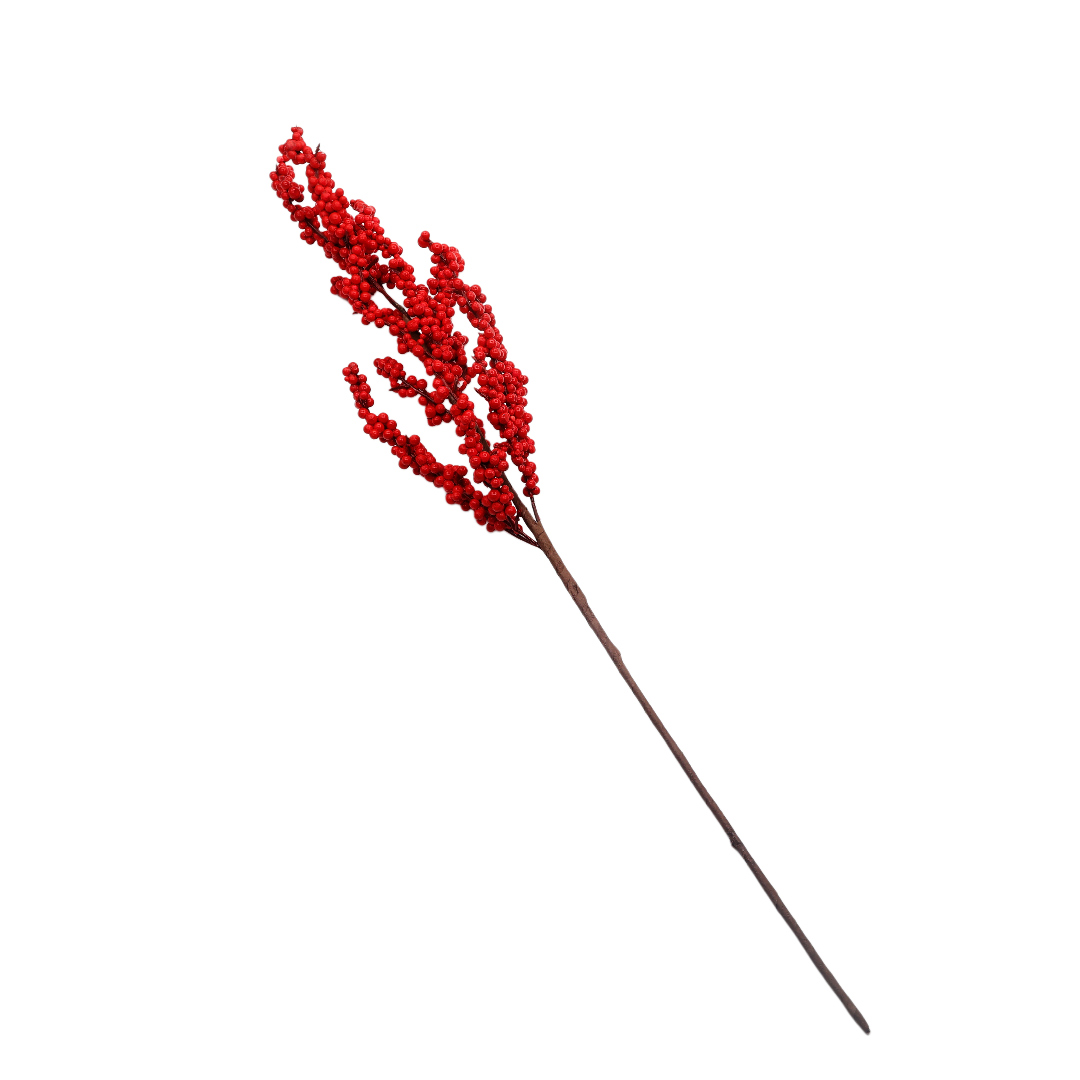 Crenguță decorativă M21-263, roşu, 65 cm