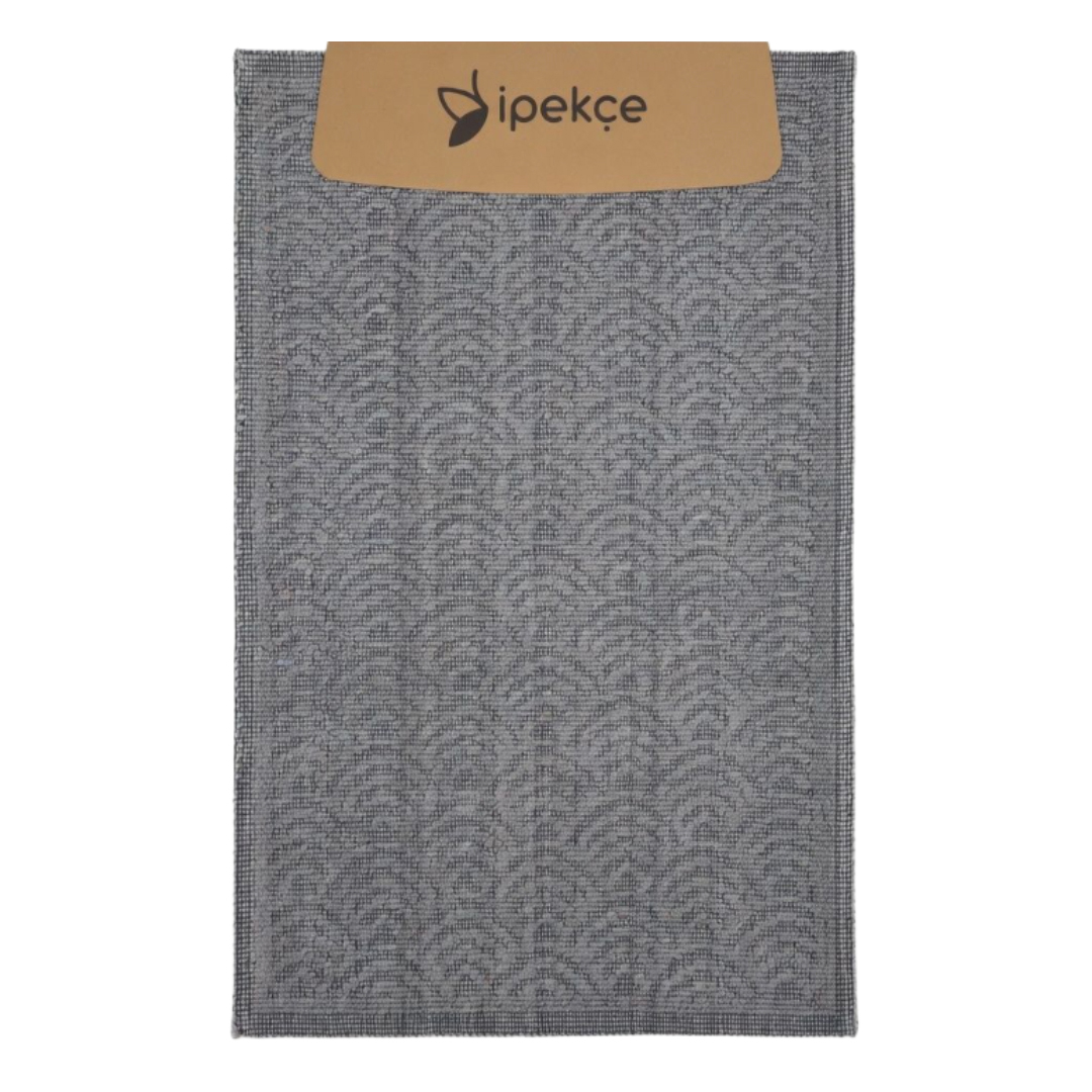 Covor baie IPEKCE, Monastro, 2 piese, 50 × 60 cm / 60 × 100cm - Solzi Gri