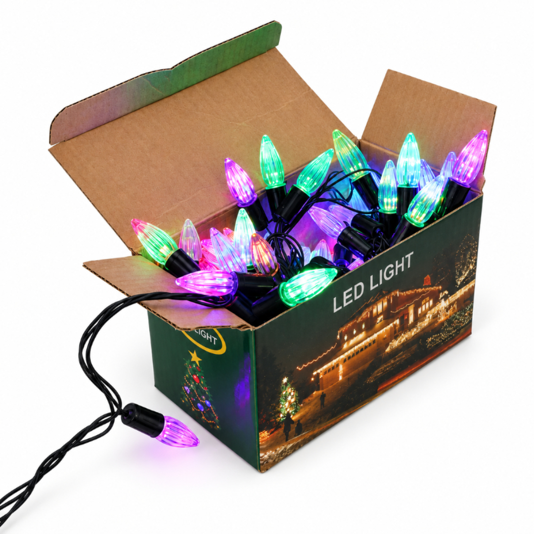 Ghirlandă turture M13-404, lumină multicolor, 10 m, 60 luminițe led