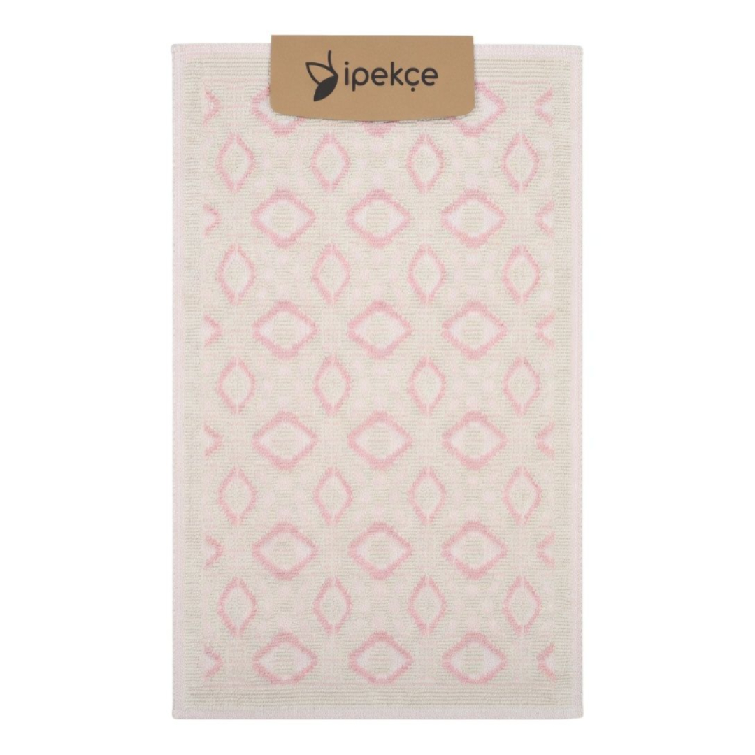 Covor baie IPEKCE, Monastro, 2 piese, 50 × 60 cm / 60 × 100cm - Romburi Roz