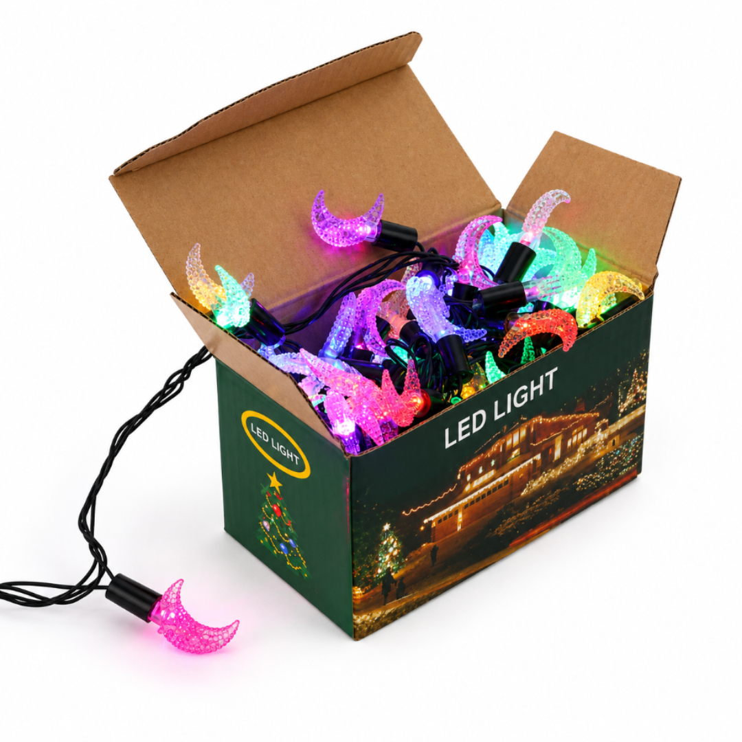 Ghirlandă lună M13-405, lumină multicolor, 10 m, 60 luminițe led
