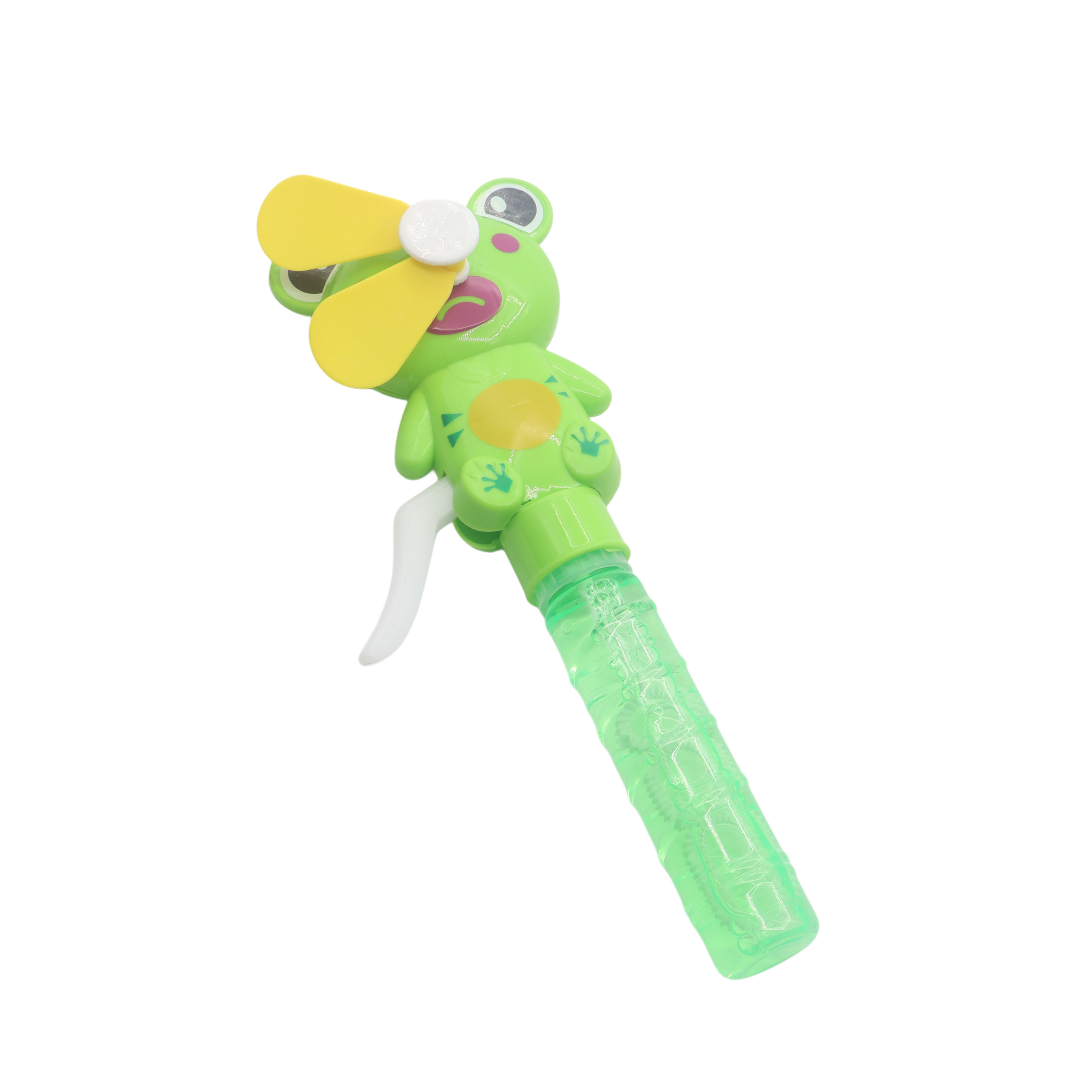 Ventilator cu baloane de săpun Bubble Fan M19-216, din plastic, multicolor, 21x7.5 cm - Verde