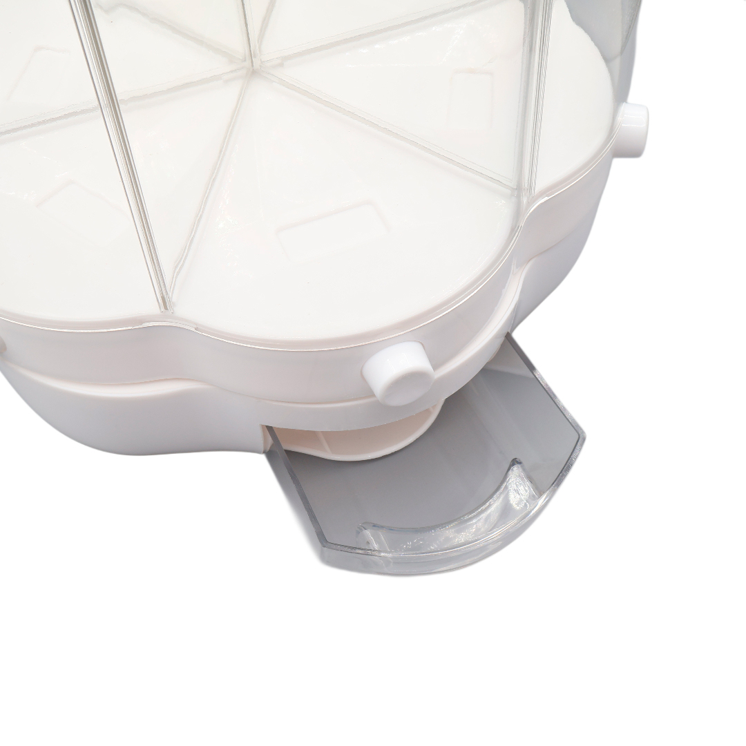 Organizator de condimente Tiffany TF-6603, alb, plastic, 6 secțiuni, Rotație la 360° - thumbs image 3