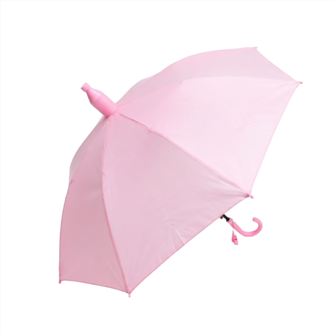 Umbrelă pentru copii M27-152, semiautomat, poliester, 85 cm, multicolor - Roz