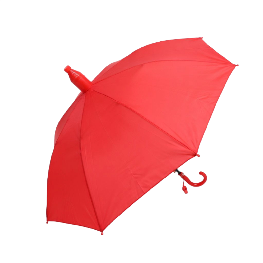Umbrelă pentru copii M27-152, semiautomat, poliester, 85 cm, multicolor - Roșu