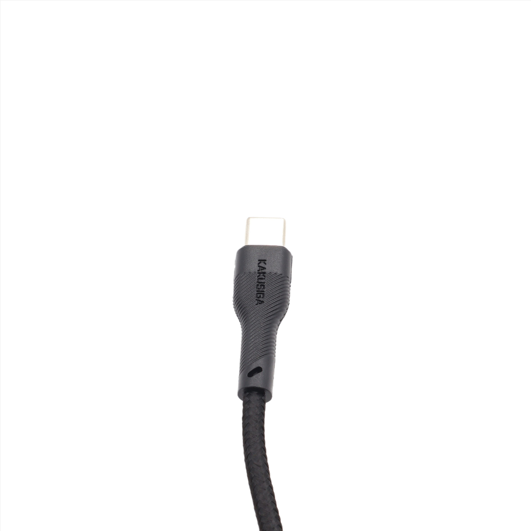 Cablu de încărcare și date Kakusiga KSC-991, 5 A, USB Type-A / USB Type-C, Fast Charging, textil împletit, 1 m - thumbs image 3