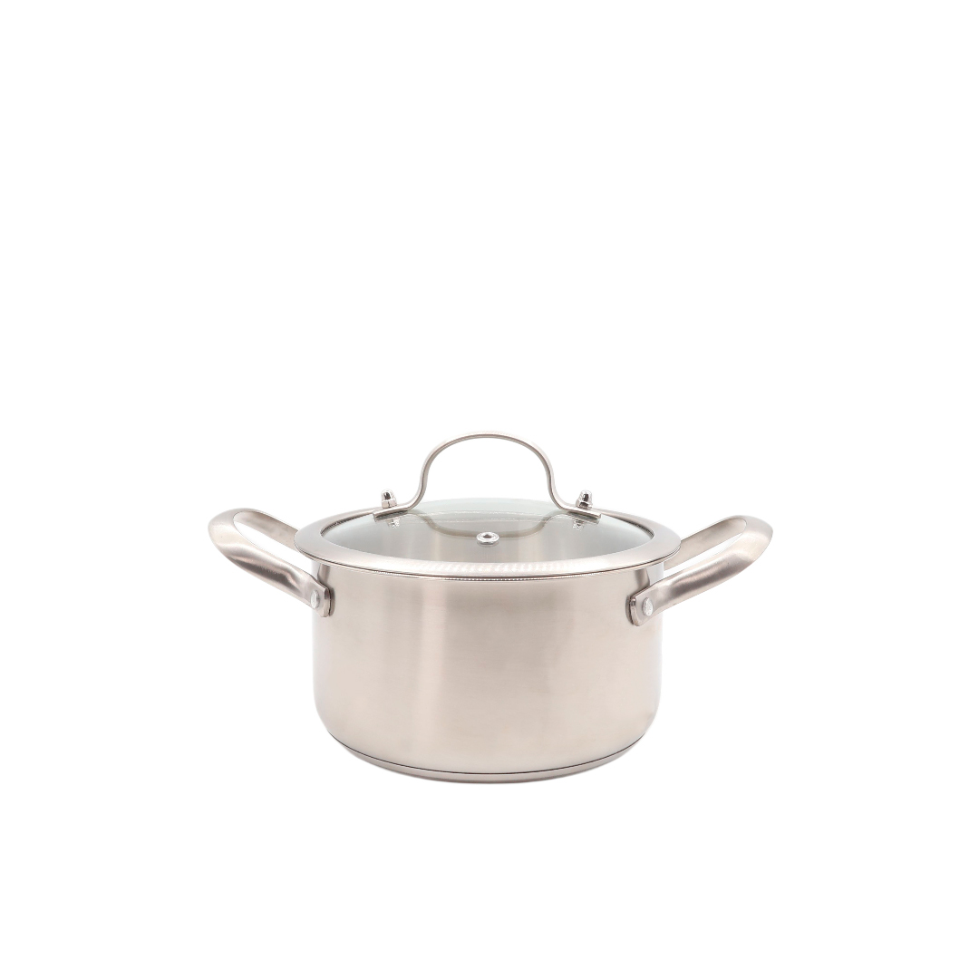 Cratiță cu capac M13-316, oțel inoxibil, 2 L, 18 cm